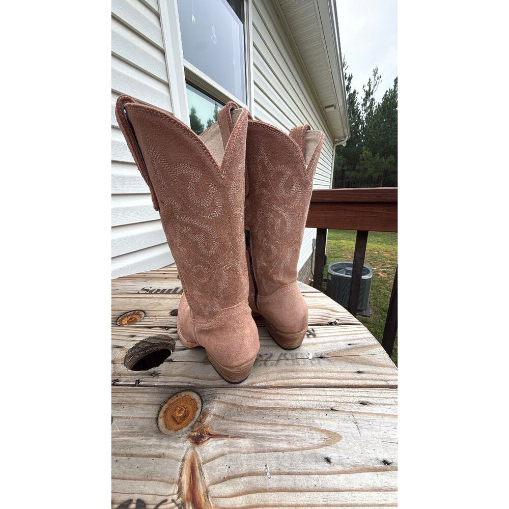Freebird Wilson Pink Suede Boots 9 - Picture 4 of 12